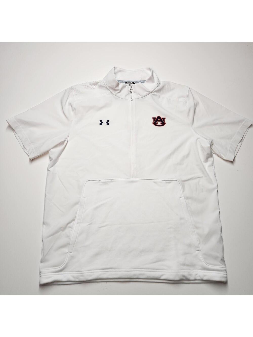 Under Armour Auburn Tigers 1/4 Zip Pullover Shirt Men’s Large White NCA